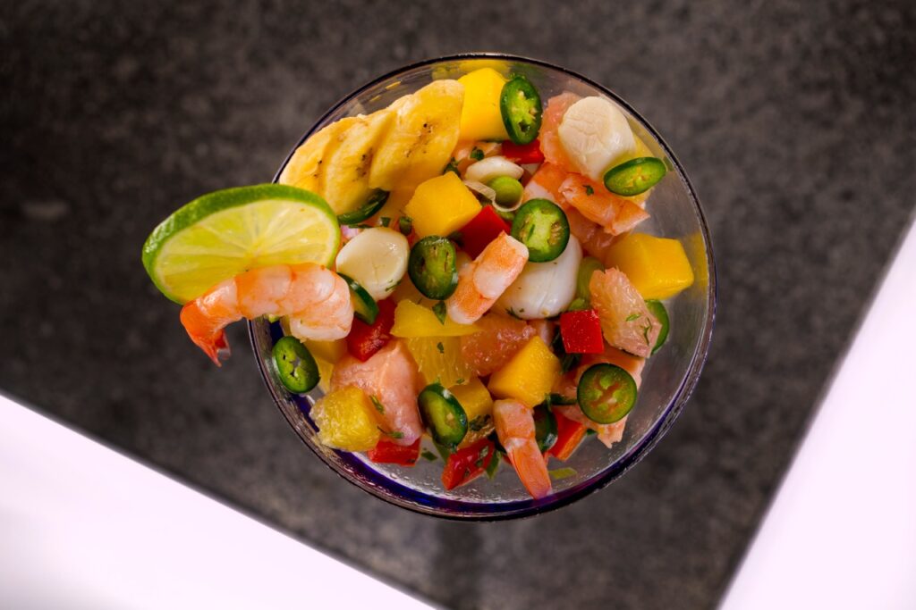 Island Ceviche with Tropical Fruit