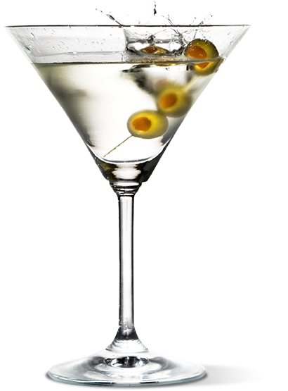 Cocktail Timing - Martini and three olives