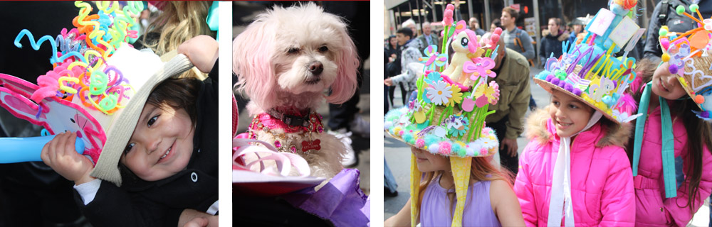 Kids and Pets - from pink poodles to children with large festive bonnets