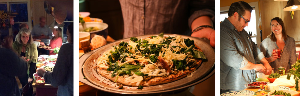 Building a Pizza and ready to go in the oven