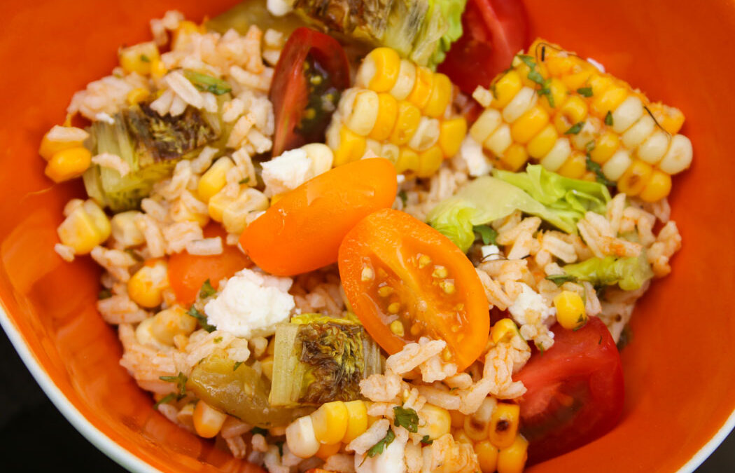 Summer Grilling: South of the Border Texmati Rice & Grilled Veggie Salad Bowl