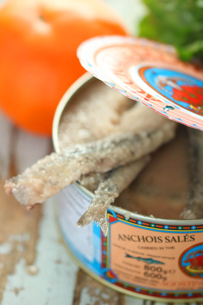 Salted Anchovies straight from the tin
