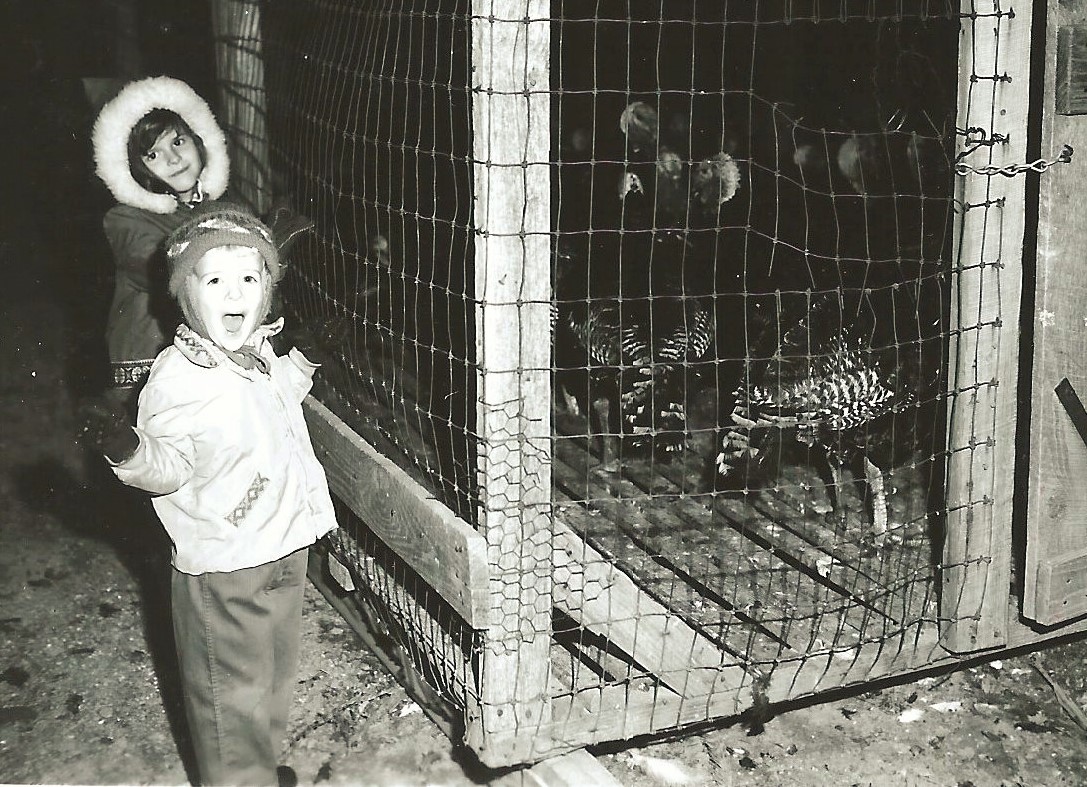 I\'ll take that one. Katy and Richard at the local turkey farm circa 1961