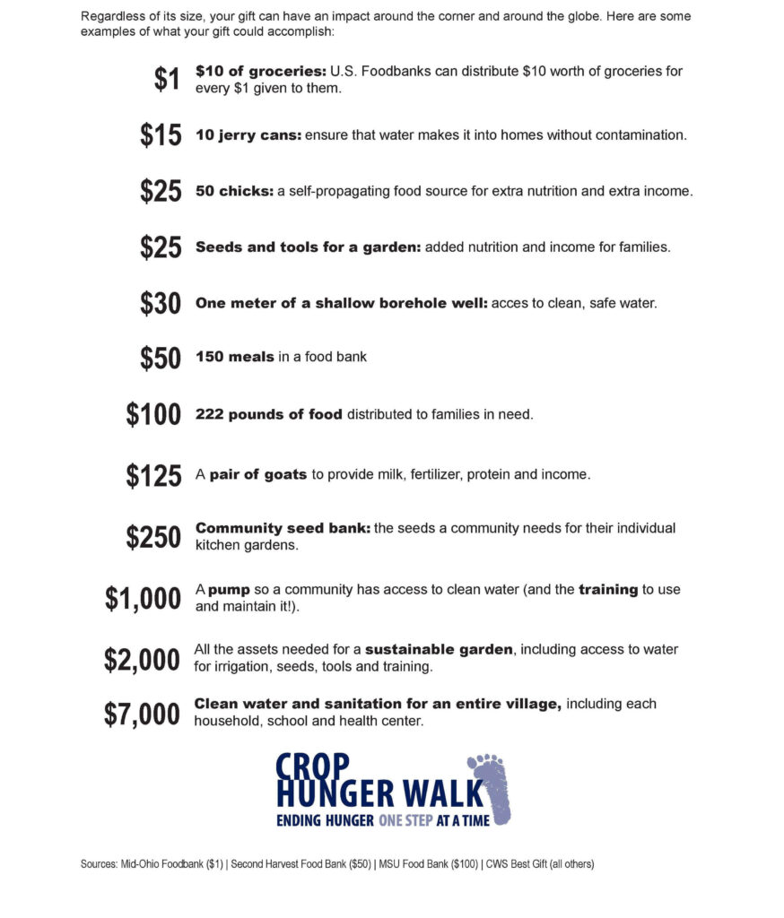 Impact for Donations on Hunger