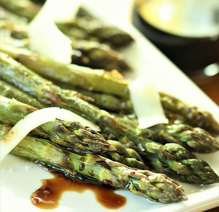 No-Recipe Charred Asparagus with Aged Balsamic & Manchego