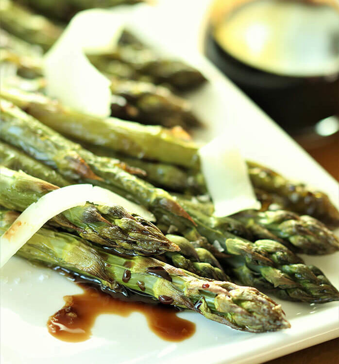 Roasted Asparagus with Balsamic and Manchego