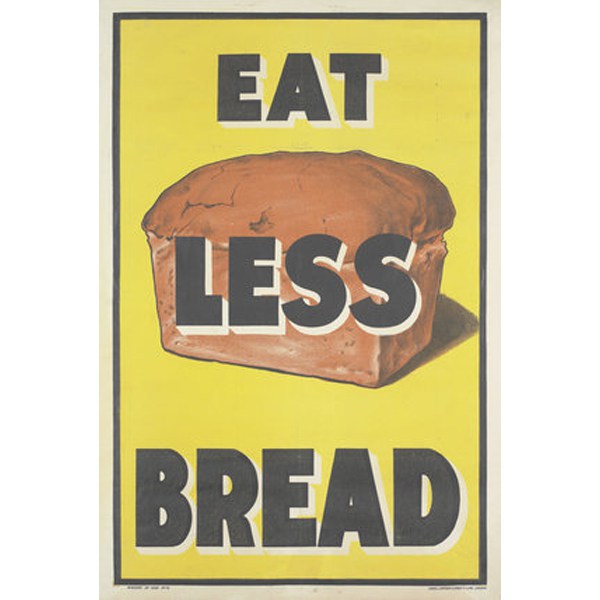 Eat Less Bread poster from WWII