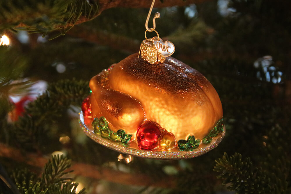 Gobble Gobble turkey tree ornament