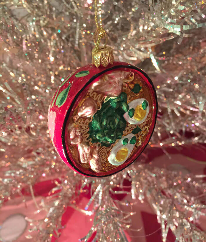 Food Ornaments for a christmas tree - bowl of ramen noodles