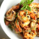 Shrimp and White Beans with Roasted Garlic & Mint