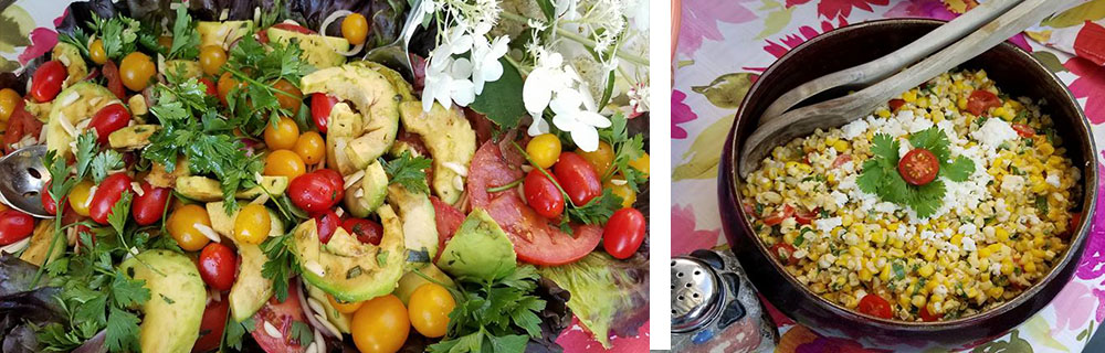 Avocado & Tomato Salad + Mexican Street Corn