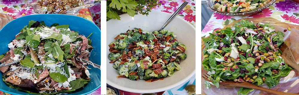 Salads: Beef + Broccoli + Spinach & Pistachio