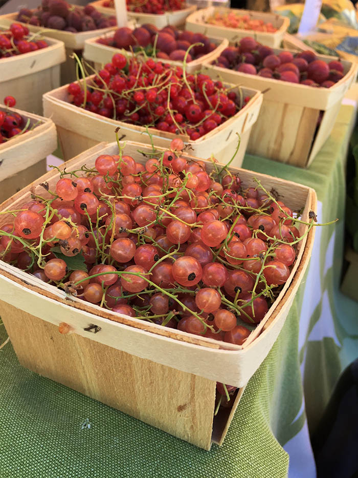 Champagne Currants at the farmers market