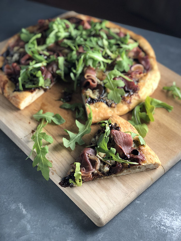 Fig Prosciutto Pizza with Arugula