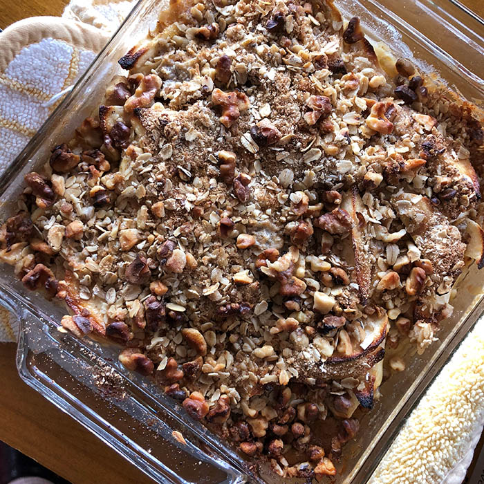 Bourbon-Spiked Apple Crisp