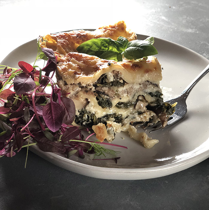 Shiitake Kale Lasagna