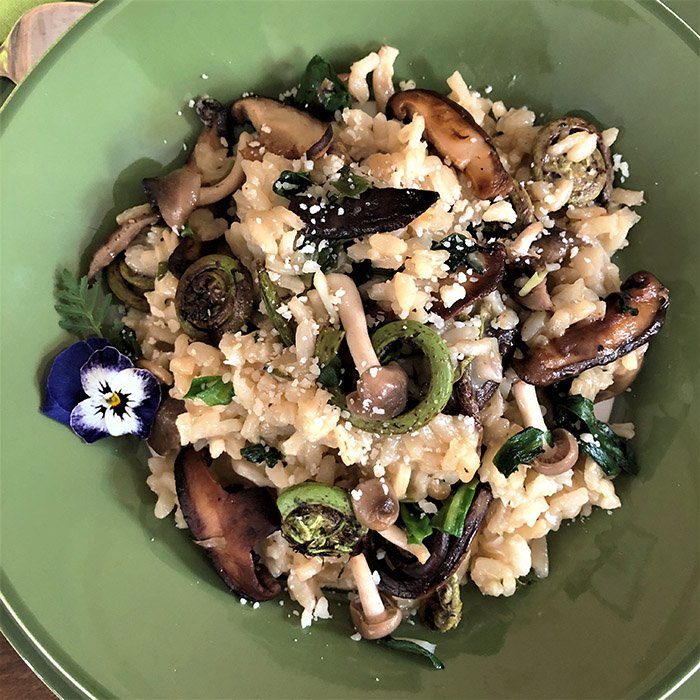 Wild Ramp Risotto Fiddlehead Fern, Ramps & Wild Mushroom Risotto - Katy Keck: Palate ...