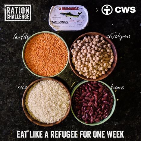 Ration Challenge: Eat like a refugee for one week: lentils, chickpeas, beans, rice