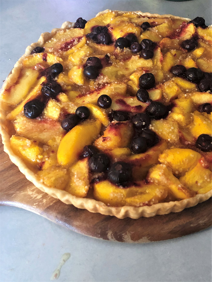 Peach and Blueberry Tart