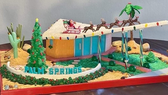 Gingerbread Magic by Vincent Beckley. Palm Springs Visitor Cener, once the iconic Albert Frey gas station.